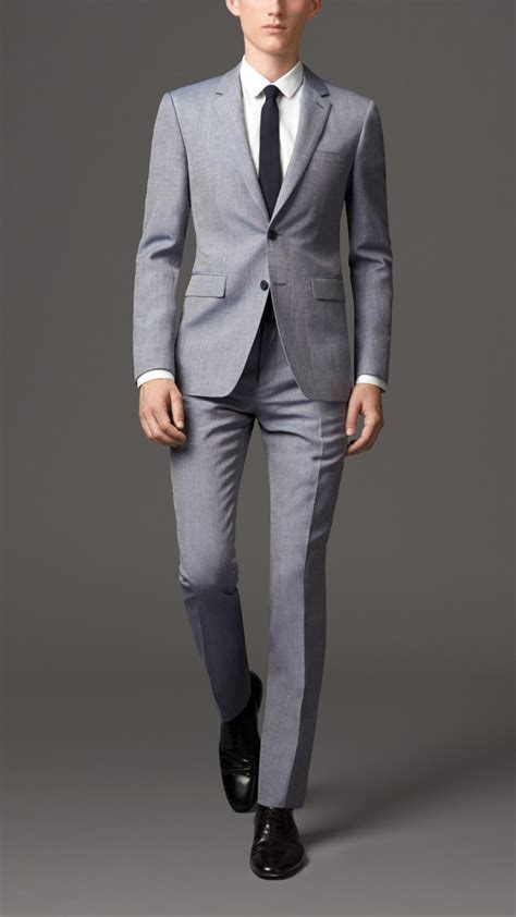 burberry slim fit blue suit|Burberry suit cost.